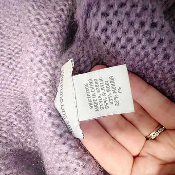 Soft Surroundings Telluride Wool Alpaca Topper Open Front Cardigan Sweater Small - Picture 8 of 9